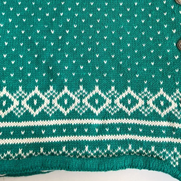 Vintage 1990s Scalloped Fair Isle Winter Sweater Vest - Picture 6 of 6